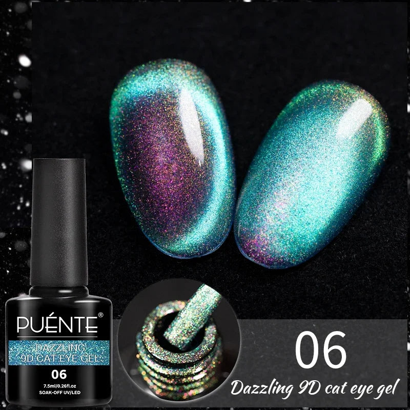 PUENTE Sparkle Platinum Gel Nail Polish 5ML Shiny Gold Silver Glitter Painting Gel Drawing Semi Permanent Varnish For Manicure