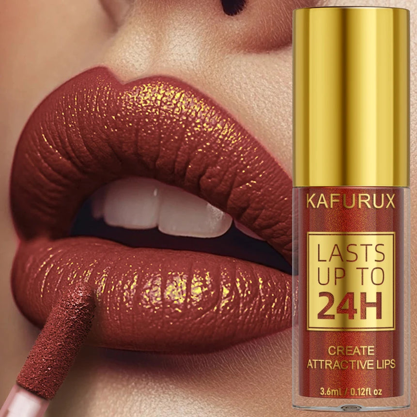 14 Colors Glitter Metallic Lip Glaze Shiny Long Lasting Lip Gloss Waterproof Liquid Lipstick Makeup Lip Oil Lip Tint Gifts for W