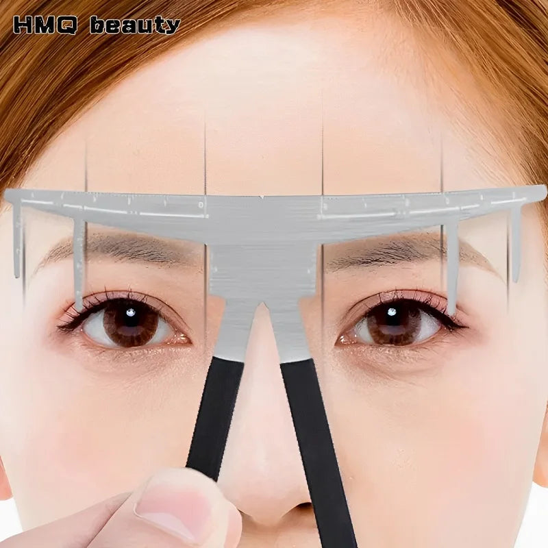 Metal Eyebrow Tattoo Stencil Ruler Microblading Balance Positioning Tattoo Measure Template Eye Brow Permanent Makeup Tools