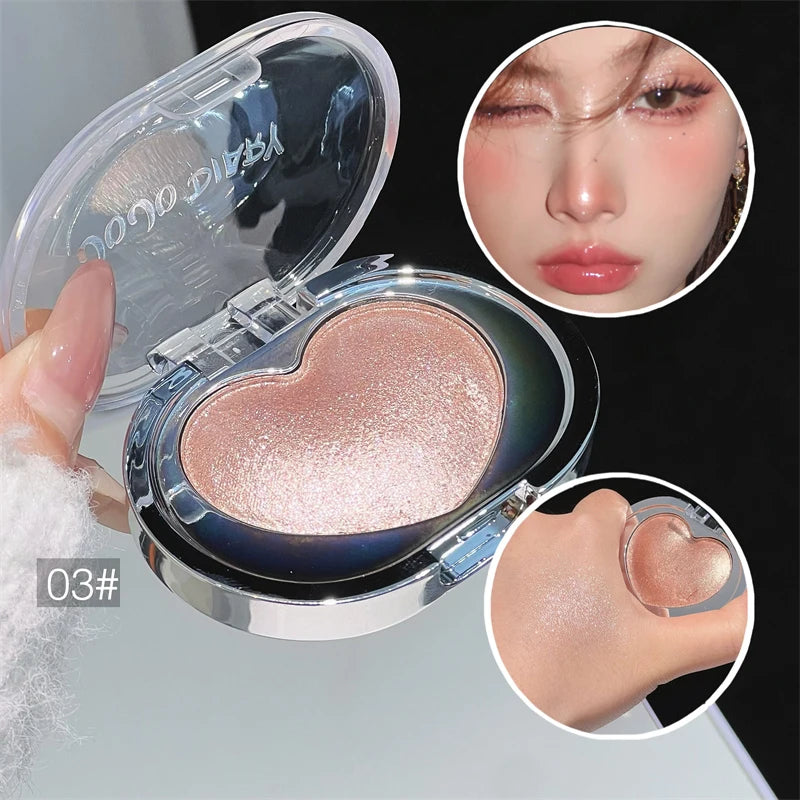 Diamond Sparkle Highlighter Cream Monochrome Shimmer Pearl White Pink Gold Face Contour Brighten Makeup Clear Glitter Highlight