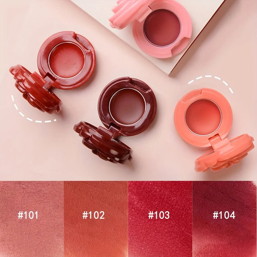Creative Rose-Shaped Matte Lipstick, Velvet Mousse Lip Clay Long-Lasting Lightweight Matte Makeup Effect for All Skin Types