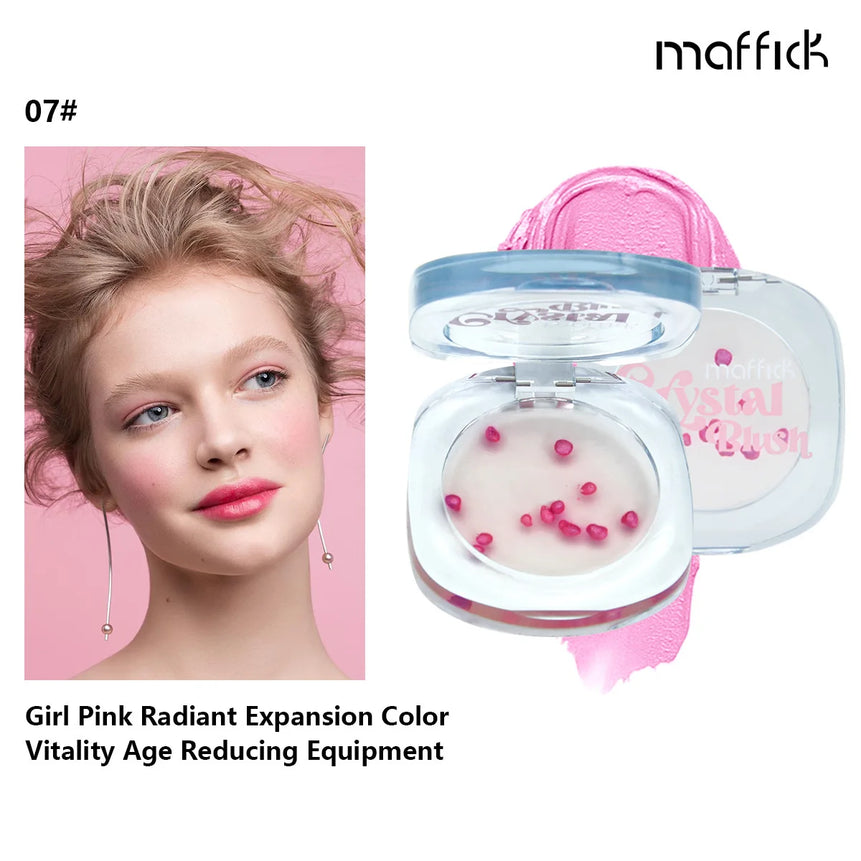 Temperature-Activated Blush - Crystal Clear to Color Shift, Natural Nude Glow & Gradient Effect, Long-Lasting & Waterproof Cream