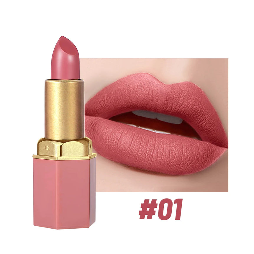 SAM SUGAR 6-Color Matte Lipstick ,  Non-Stick Cup Long-Lasting Velvet Finish, Smooth Matte Lip Color Waterproof Smudge-proof