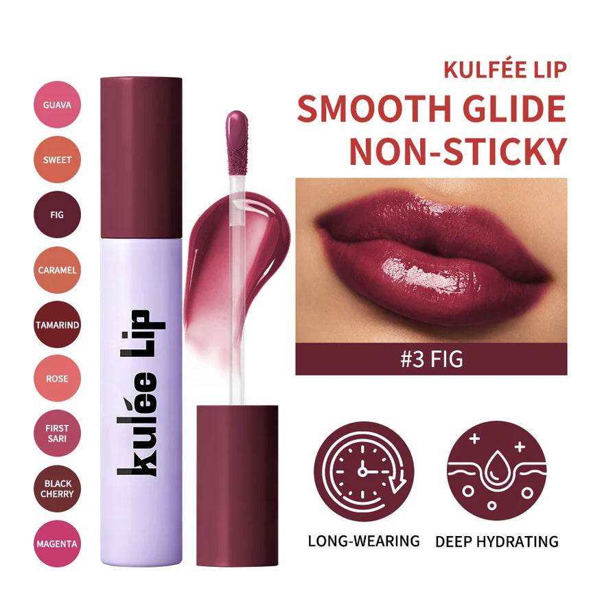Staining Lip Oil Kulfée Lip Gloss Stain Two In One Long Lasting Deep Hydration Moisturizing Non Sticky Waterproof Lip Cosmetics