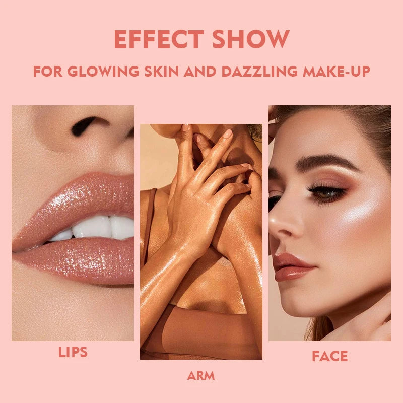 Pudaier liquid highlighter with 8 colors to choose , easy to carry, suitable for holiday dress-up and Valentine's Day date