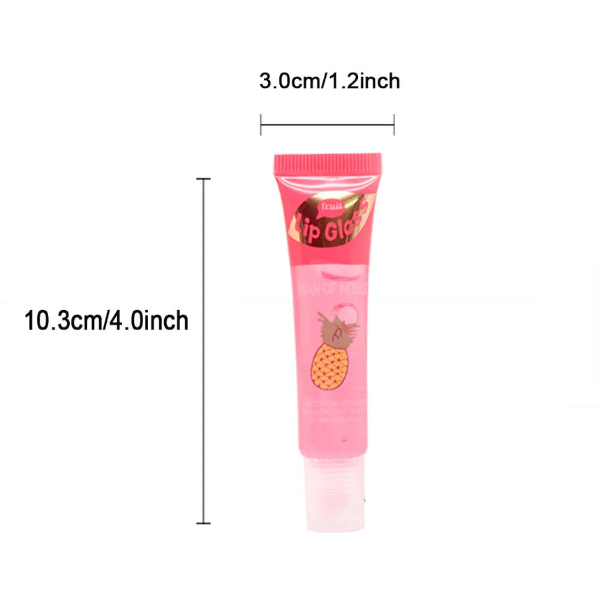 6pcs/set, Moisturizing Clear Lip Gloss, Pineapple, strawberry, grapes Translucent Plumping Lip Oils Gift Set