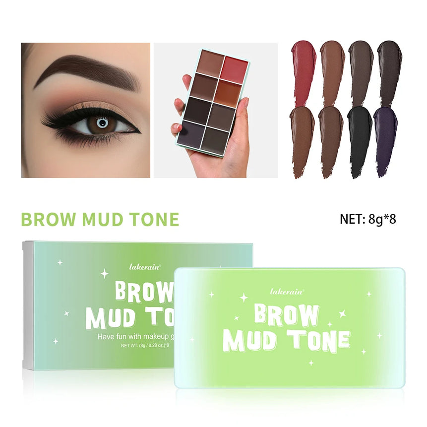 Waterproof Case Cream Highlighter Palette Blush Vivid Color Case Brow Mud Tone Long-Lasting Multiple Uses Makeup Cosmetics