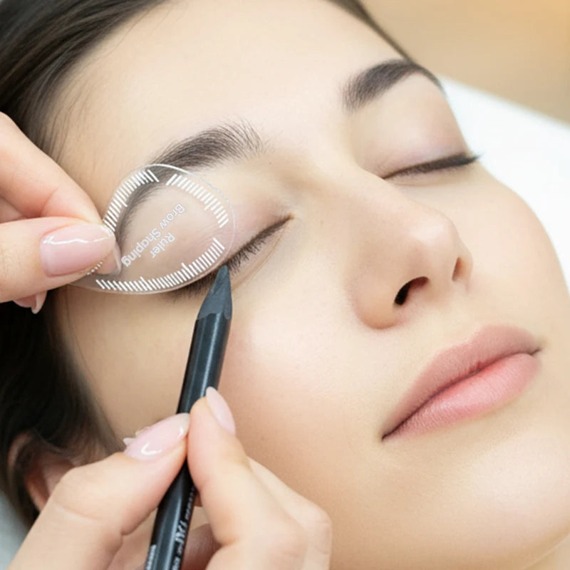 Prince Rupert's Drop Eyebrow Stencil, Eyeliner stencil, Professional Microblading Mapping Ruler ， Eyelash extension Tool