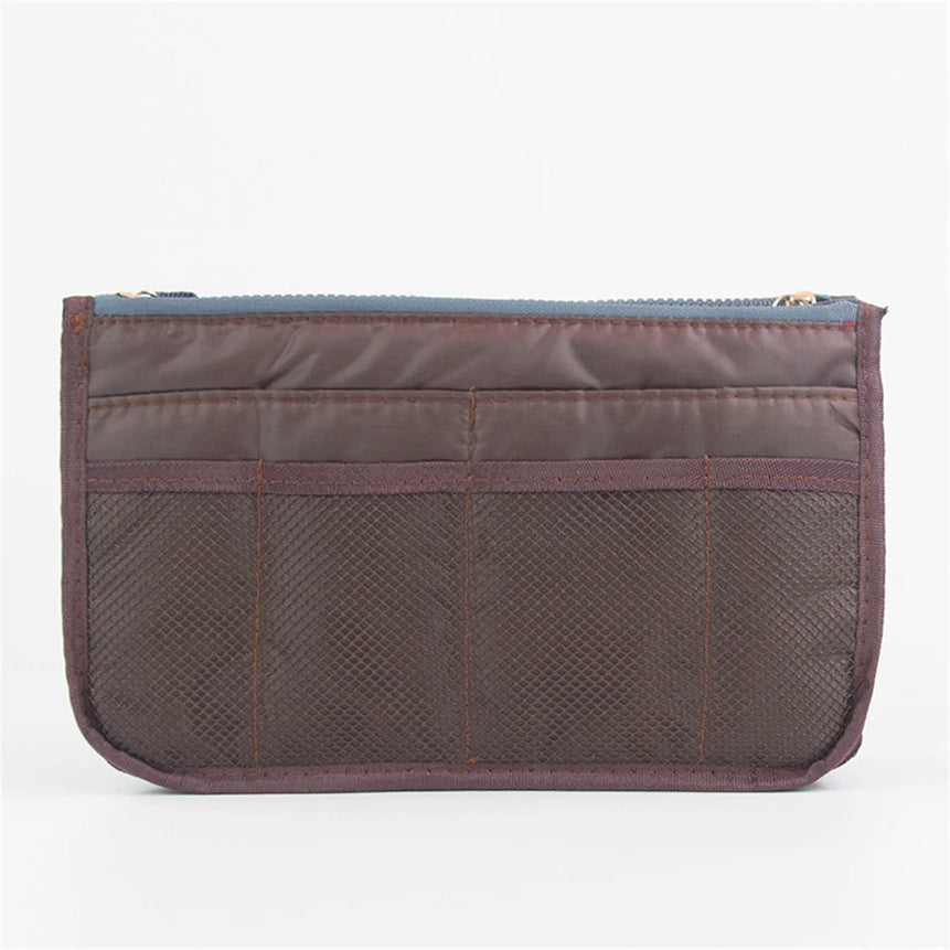 Multifunctional Bi-fold Storage Bag Double Zipper Large Capacity Storage Arrangement Makeup Toiletries Large Classification Bag