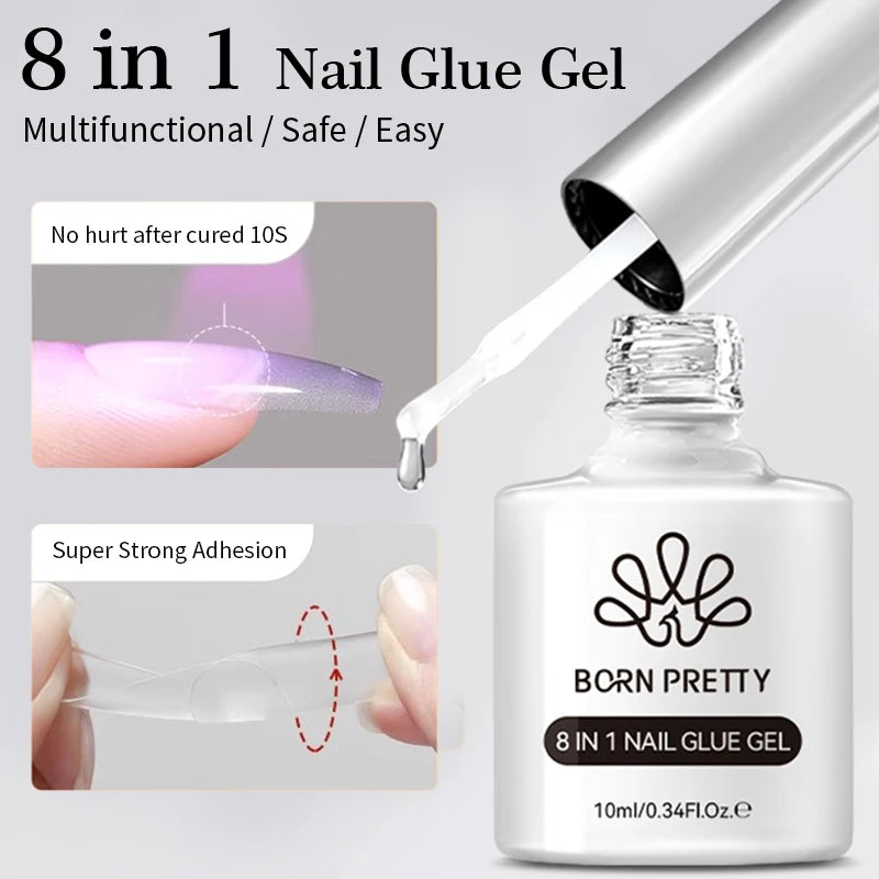 BORN PRETTY 10ml Black Glass Cat Magnetic Gel Nail Polish Silver Gold Glitter Semi Permanent Soak Off UV LED Gel Varnish