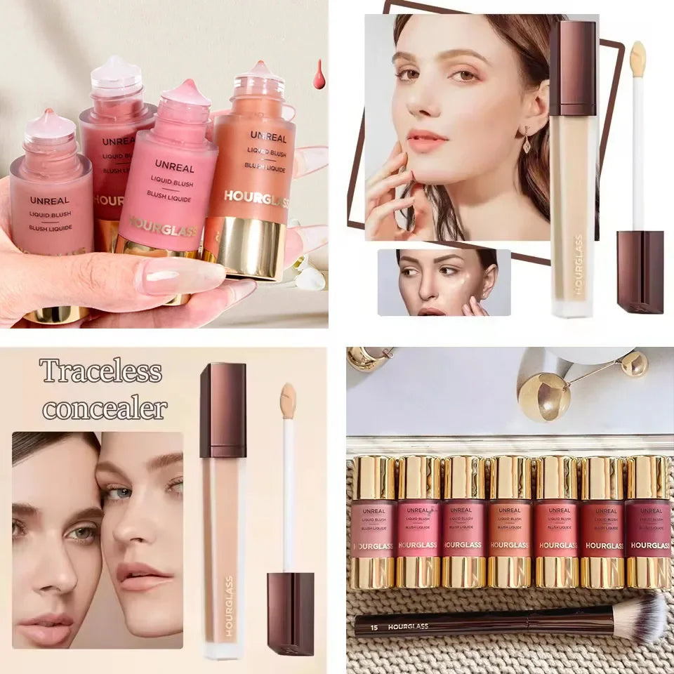 Hot Hourglass Liquid Concealer Eye Lacrimal Groove Brightening Cover Facial Acne Mark Spot Dark Circles Blusher Cream Cosmetics