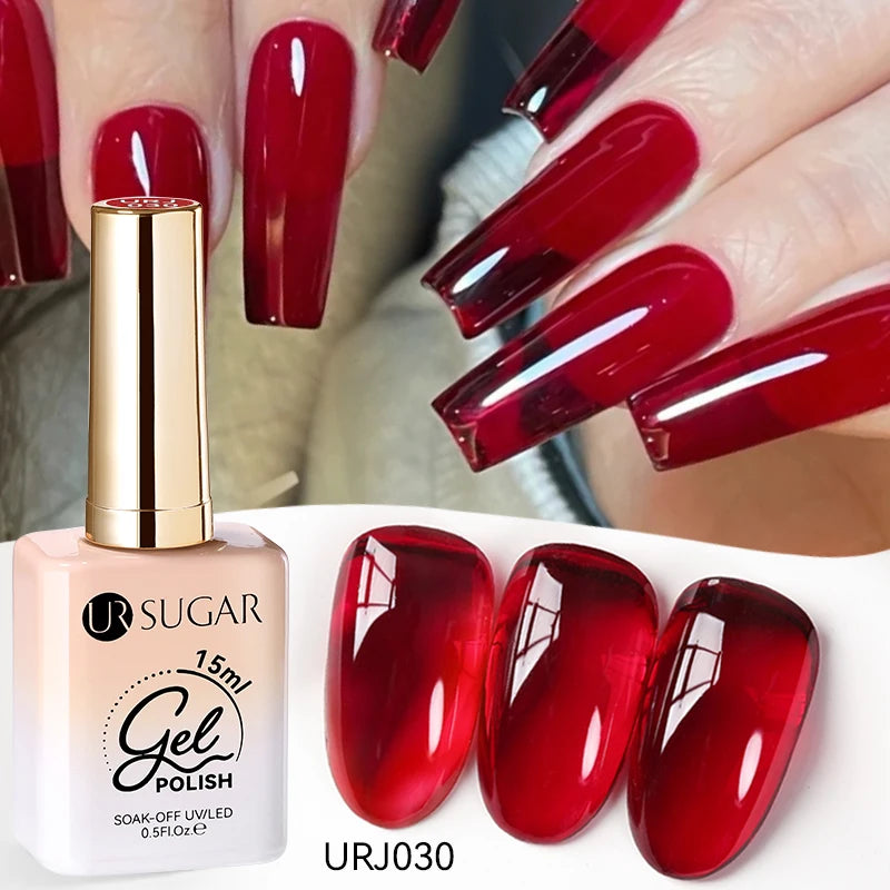UR SUGAR 15ml No Wipe Top Base Gel Nail Gel Polish Matte Top Coat Enhancer Varnish Semi Permanent Soak Off UV LED Nail Art