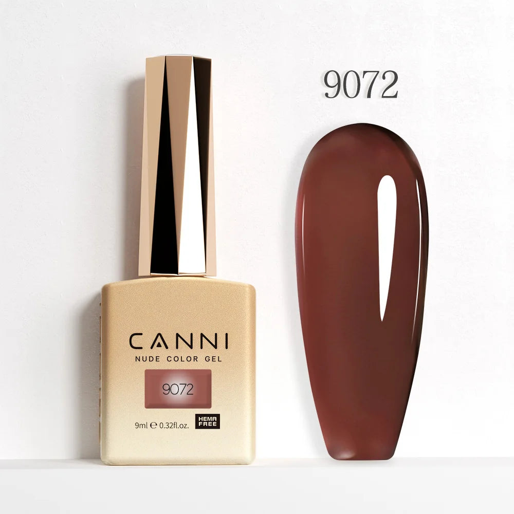9ml CANNI HEMA/TPO FREE Nude Pink Color Nail Gel Polish Full Coverage Semi Permanent Long Wear Top Coat Venalisa Gel Varnish