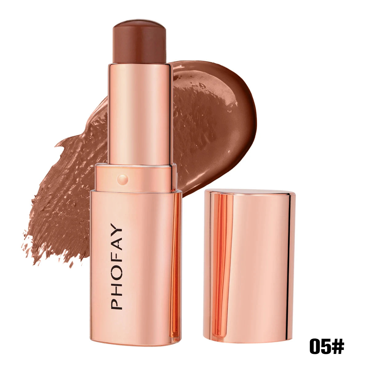 PHOFAY 1Pc Multi-purpose Contour Stick Natural Matte Highlighters Nose Shadow Cream Lasting Contouring Bronzer Face Makeup Cosme