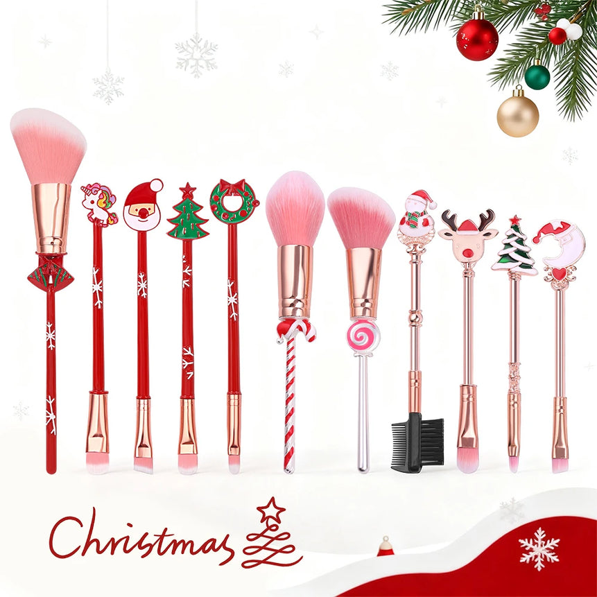 Christmas series makeup brush, creative design, candy Christmas tree eye shadow brush, Christmas ball special makeup tool