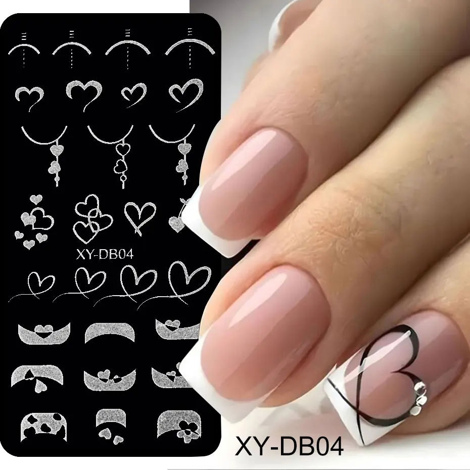Lace Floral Nail Art Stamping Plate French Wedding Bohemian Style Polish Printing Template Plate Flower Stencils Manicure Tool
