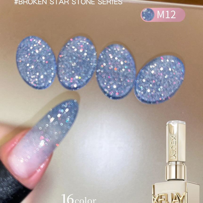 Diamond Glitter Nail Art 16 Colors 15ml Gel Nail Polish Soaking UV LED Nail Gel Salon Female Nail Art Tools Fashion