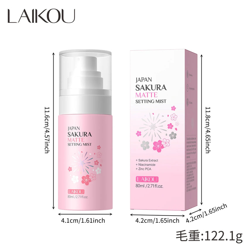 Matte Finish Makeup Setting Spray Oil Control Long Lasting 80ml Japan Sakura Moisturizing Face Primer Non Sticky