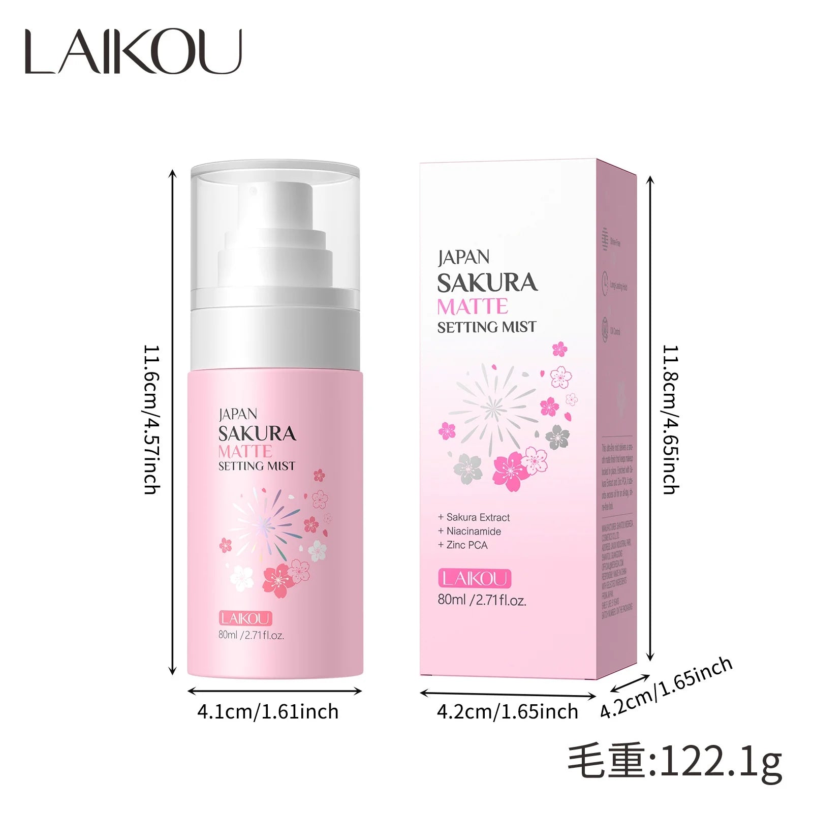Matte Finish Makeup Setting Spray Oil Control Long Lasting 80ml Japan Sakura Moisturizing Face Primer Non Sticky