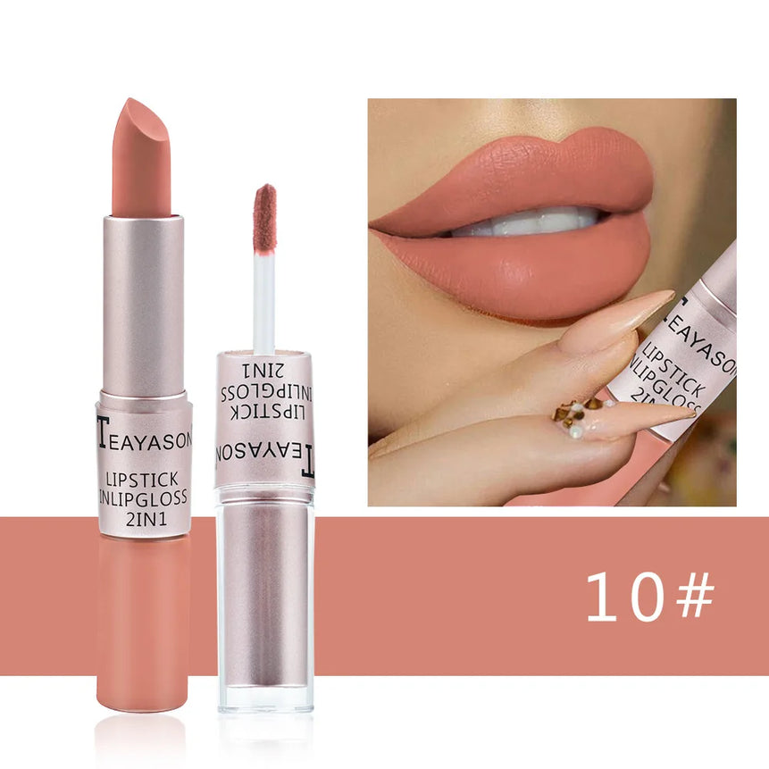 Matte Liquid Lipstick Waterproof Non Transfer Long Wear Pink Lip Gloss Tint Moisturizing Makeup for Women Ladies