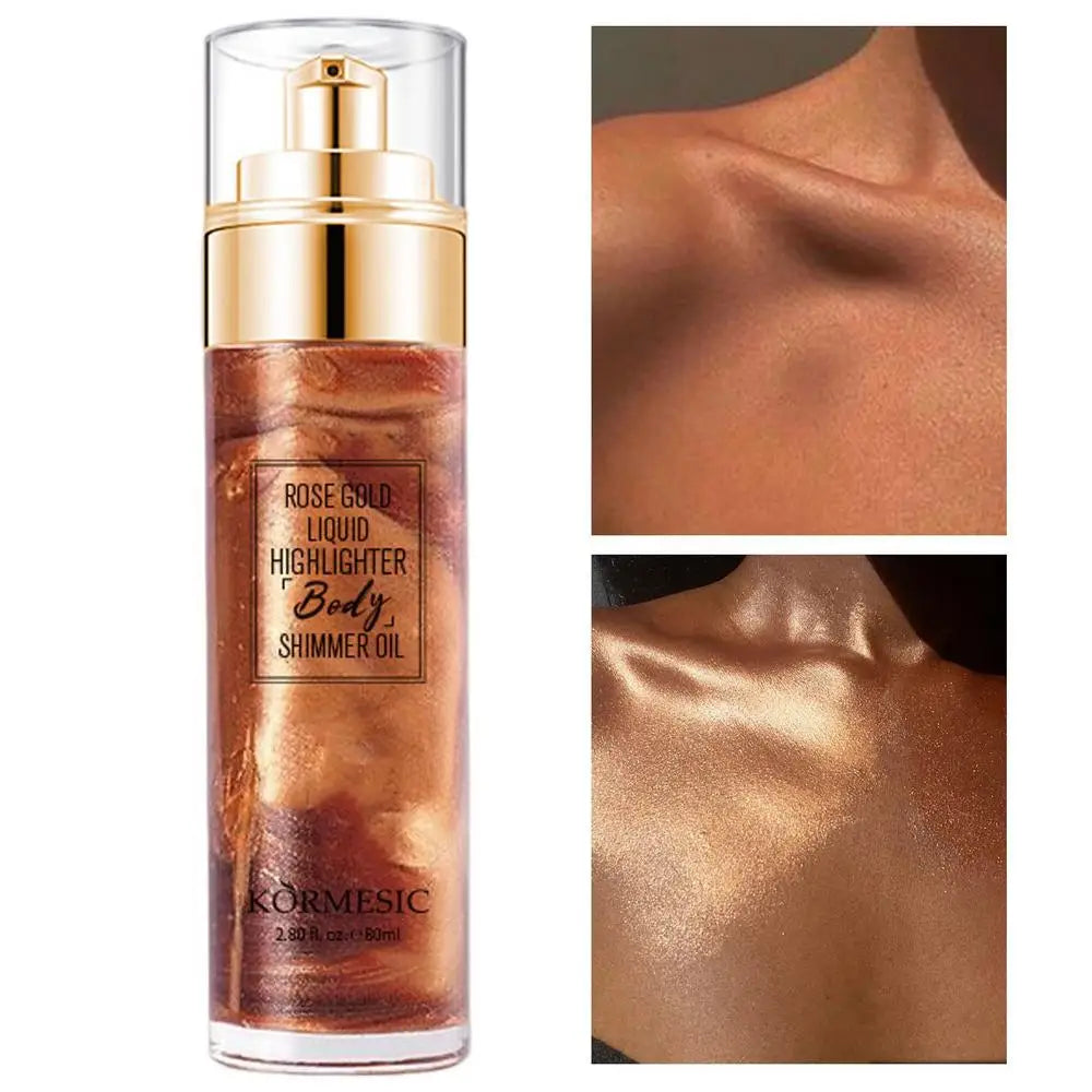 Glitter Spray Hair Body Glitter Spray Sparkly Quick High-Gloss Face Highlighter Long Lasting Shimmery Body Makeup Spray