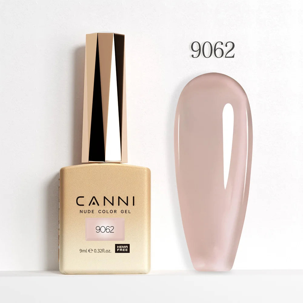 9ml CANNI HEMA/TPO FREE Nude Pink Color Nail Gel Polish Full Coverage Semi Permanent Long Wear Top Coat Venalisa Gel Varnish