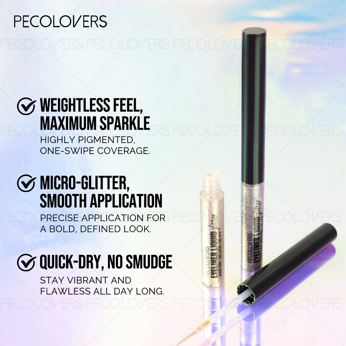 1PC Sparkling Christmas Liquid Eyeliner, Pearlescent Shimmer Liquid Eyeshadow, Waterproof, Quick-drying, Perfect for Christmas