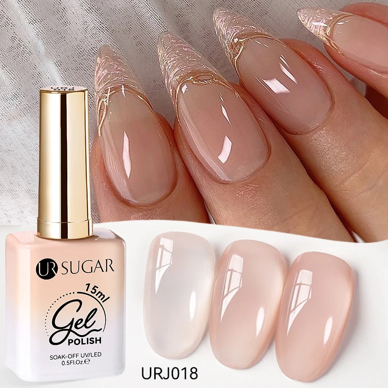 UR SUGAR 15ml No Wipe Top Base Gel Nail Gel Polish Matte Top Coat Enhancer Varnish Semi Permanent Soak Off UV LED Nail Art
