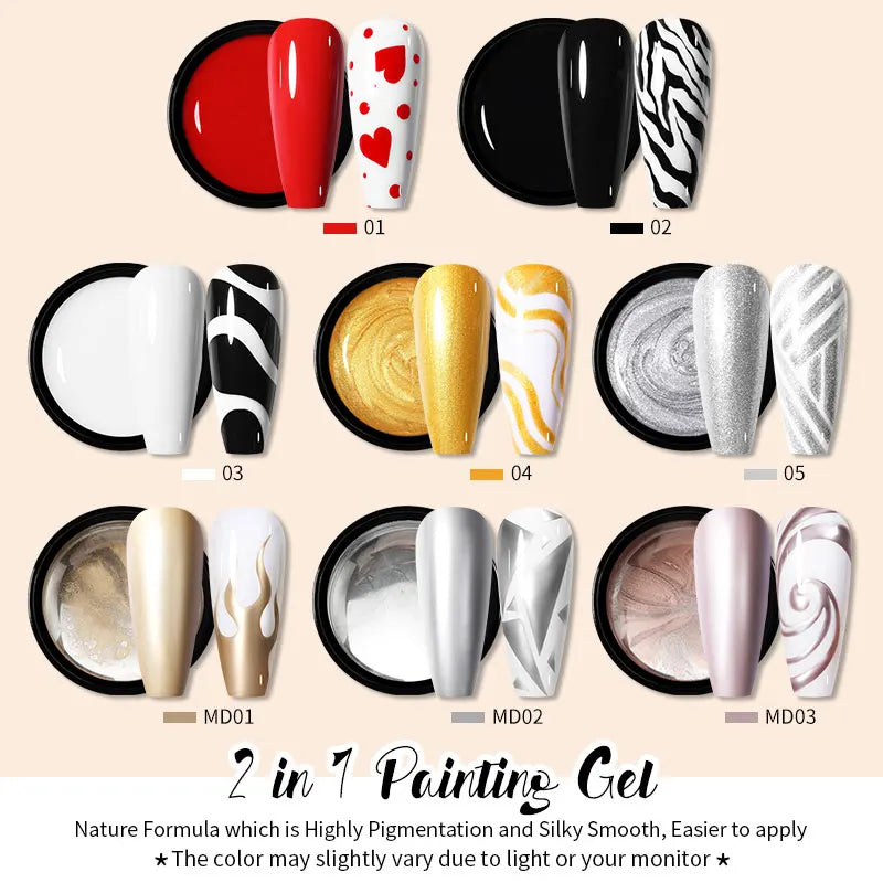 BORN PRETTY 5ml Metallic Painting Gel Polish Super Bright Silver Mirror Gel Sparkling Glitter Soak Off UV LED Gel Nail Art DIY