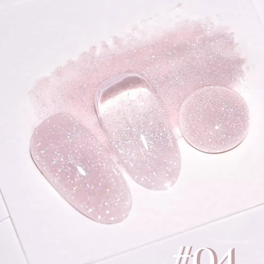 MIANEL1-12pcs 12ML Pink Blue White Green Series With Explosive Glitter Gel Nail Polish, Popular Yun Brocade Diamond Gel Polish