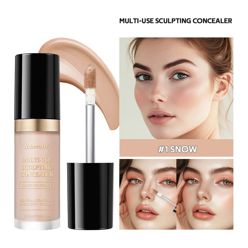 Super Concealer For Face Cover 5 Colors Highlight Contour Retouch Multi Use Super Coverage Hydrating Free Oil Formula Makeup