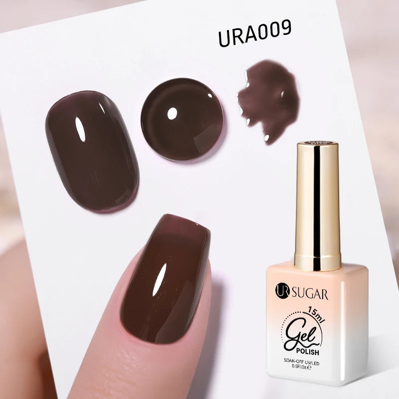 UR SUGAR 15ml No Wipe Top Base Gel Nail Gel Polish Matte Top Coat Enhancer Varnish Semi Permanent Soak Off UV LED Nail Art