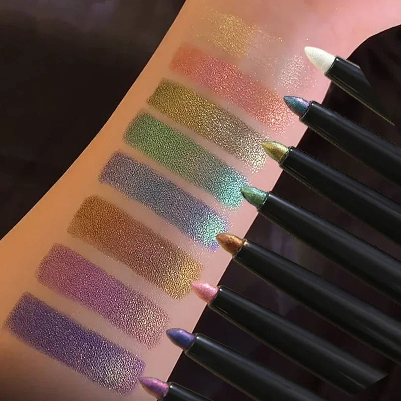 Diamond Shiny Eyeliner Pencil Waterproof Chameleon Eyeliner Gel Metallic Eyeshadow Liner Pearl Gloss Color Aurora Eyes Make up