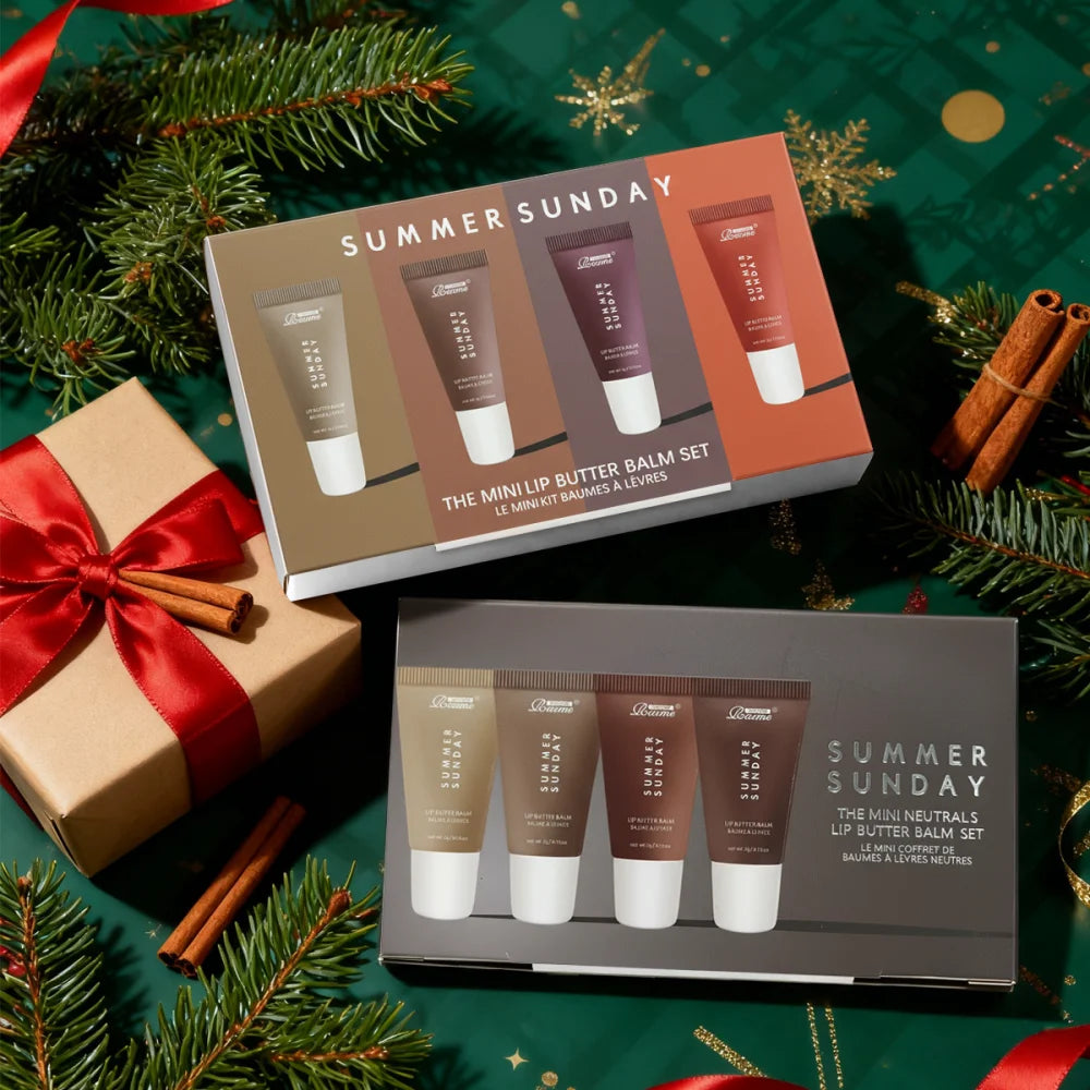 Christmas gift Moisturizing Mirror Lipstick Vanilla Powder Sugar Coffee Cake Smell Lipstick Transparent Oil Makeup Set