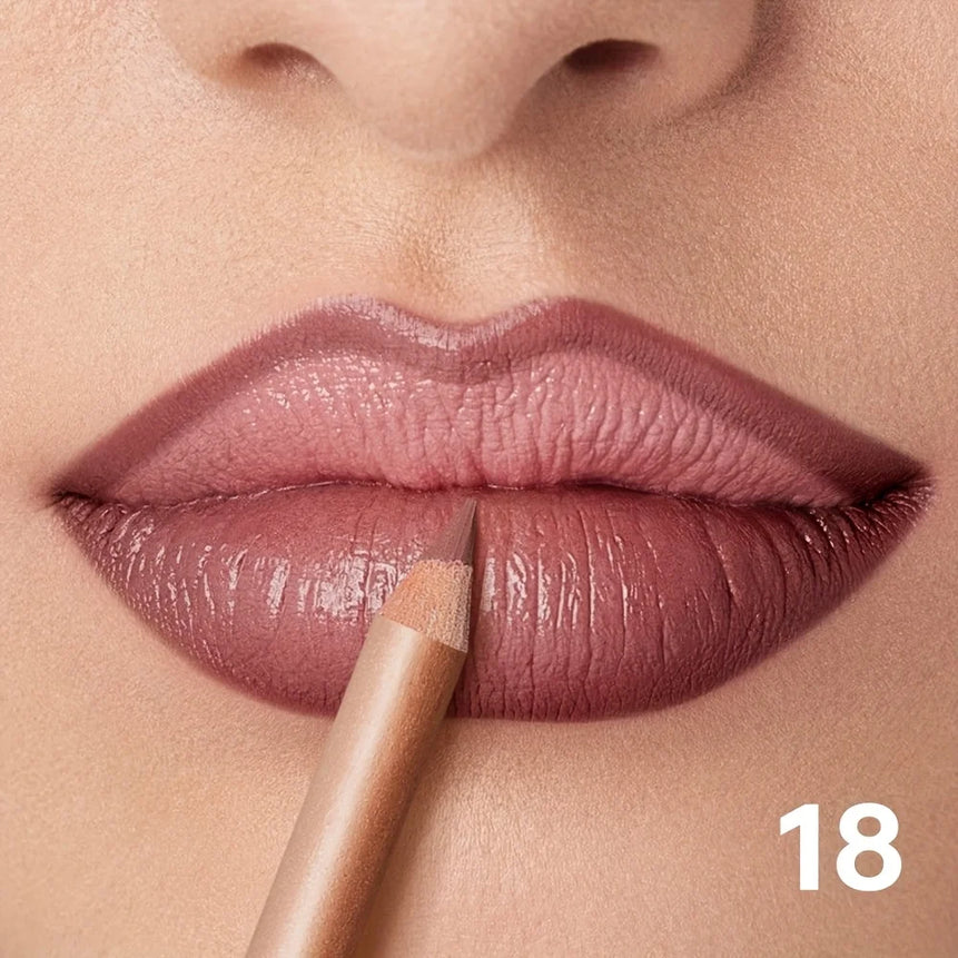 Matte Lip Liner Pencil Nude, Long-Lasting Waterproof, Smudge-Proof, Precise Outline, Smooth Creamy Formula