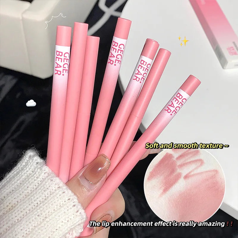 Gege Bear Lip liner Shimmer Matte Lip Liner Pencil Long Lasting Lipstick Pen