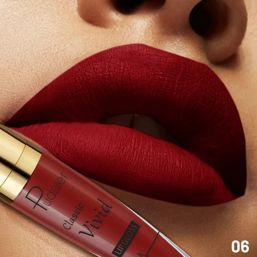 Velvet Matte Red Lipstick, Long Lasting Waterproof Moisturizing Formula, Non-Stick Lip Color for All Skin Tones