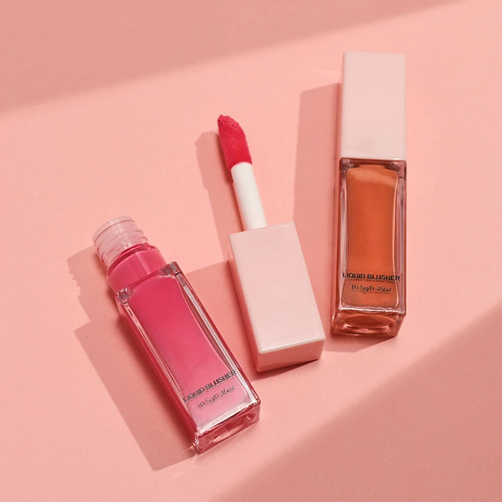 Square Tube Liquid Powder Blusher Milk Muticolor Pigment Waterproof Rich Colors Makeup