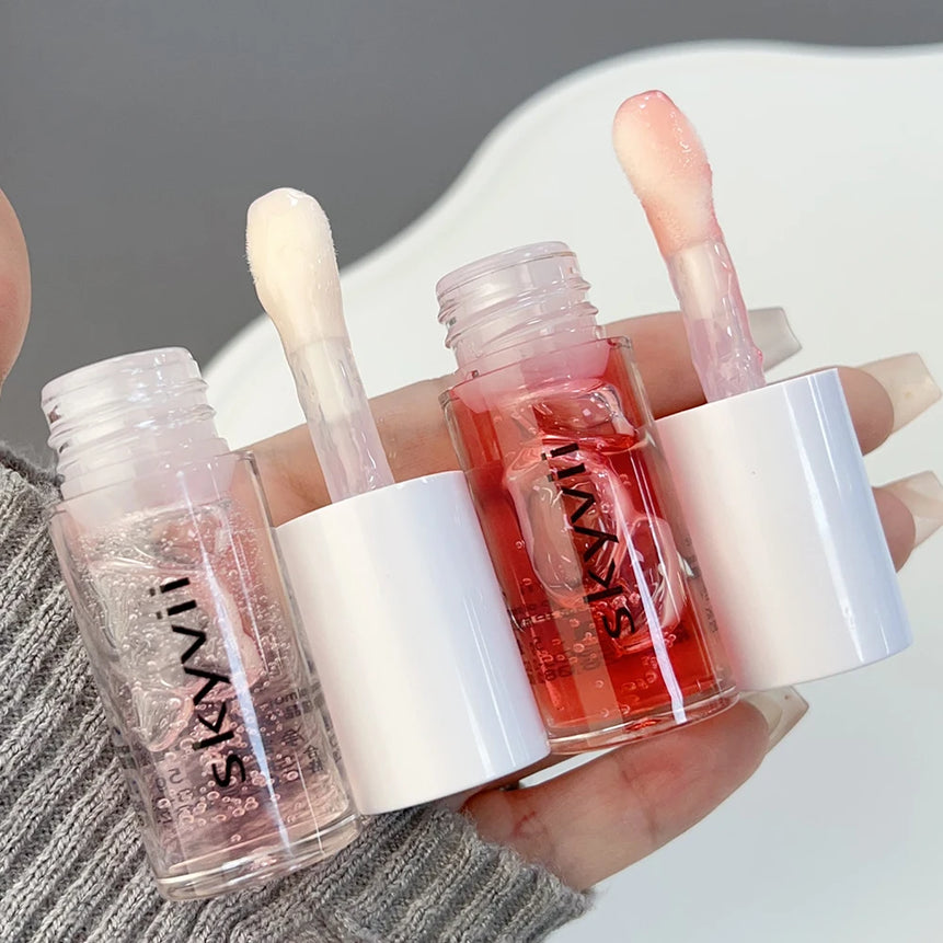 Waterproof Clear Lip Gloss Crystal Jelly Moisturizing Lip Oil Lasting No Sticky Sexy Plumping Lipstick Korean Makeup Cosmetics
