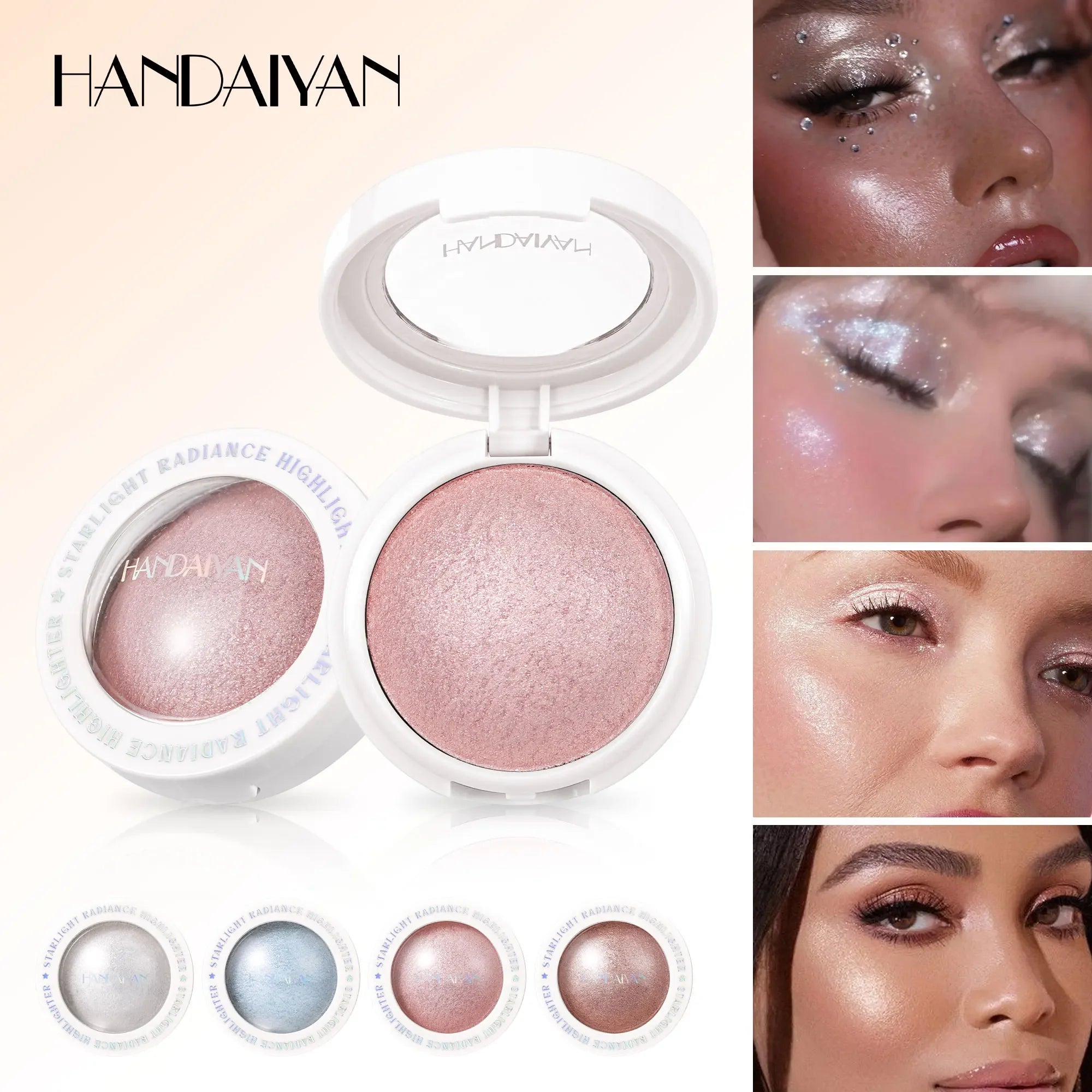 Single Color Highlighter Long Lasting Shimmer Radiance Sparkling Contour Brighten Chromatic Makeup Creamy Finish