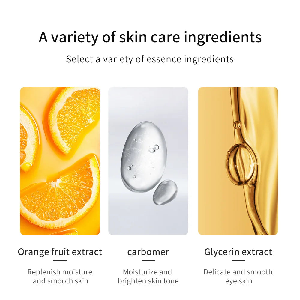 SADOER Vitamin C Eye Cream Firming Moisturizing Brightening Anti Dark Circles Eye Bags Anti-puffiness Beauty Eyes Skin Care