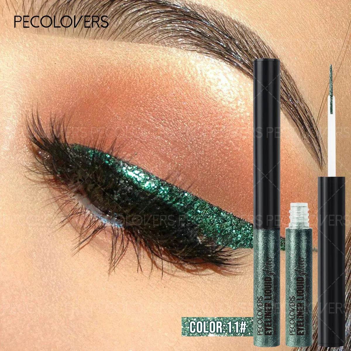 1PC Sparkling Christmas Liquid Eyeliner, Pearlescent Shimmer Liquid Eyeshadow, Waterproof, Quick-drying, Perfect for Christmas