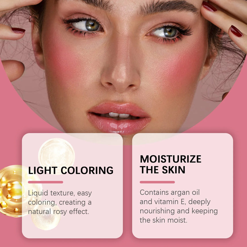 Liquid Blusher Long-Lasting Coloring Antioxidant Healthy Natural Ruddy Cheek Versatile Moisturizing Lipstick Eye Shadow Makeup