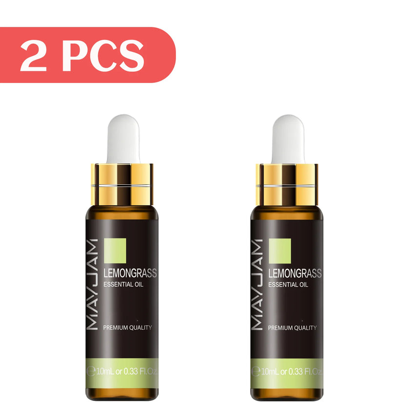 MAYJAM 2pcs Pure Essential Oils with Dropper Sweet Orange Lavender Jasmine Eucalyptus Vanilla Sandalwood Cajeput Vetiver Sage