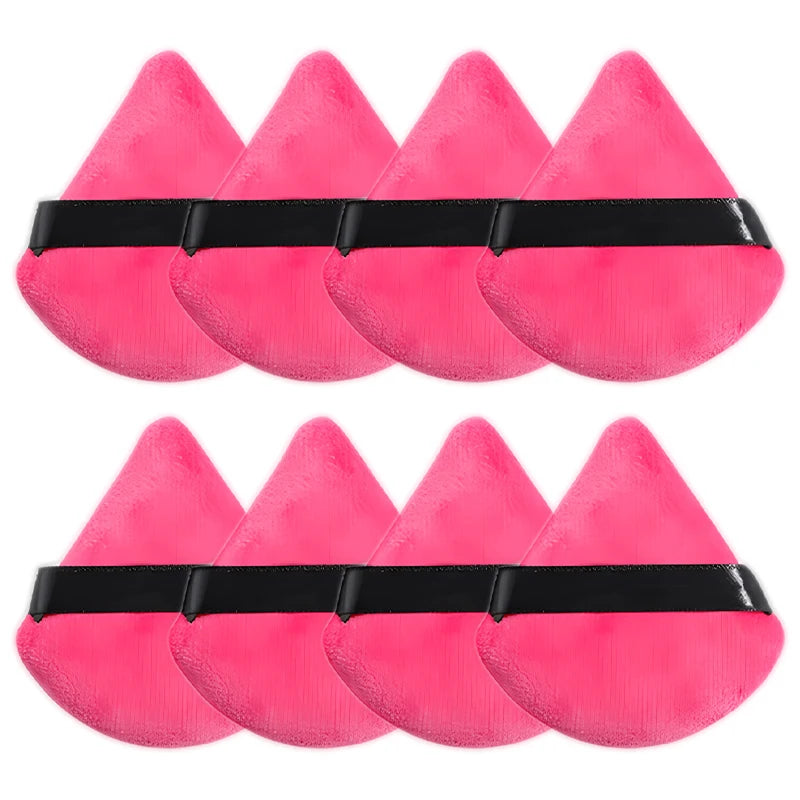 1/8Pcs Triangle Velvet Cosmetic Puff Make Up Loose Powder Application Sponges Face Contour Shadow Foundation Setting Makeup Puff