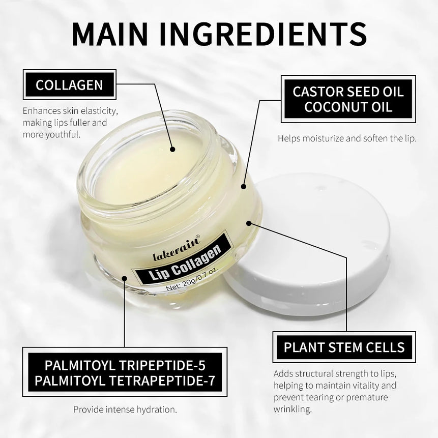 Moisturizing&Hydrating Lip Collagen Repairs Dry Strengthens Lip Barrier Prevent Lip Tears Or Oremature Wrinkles Soft Lips Mask