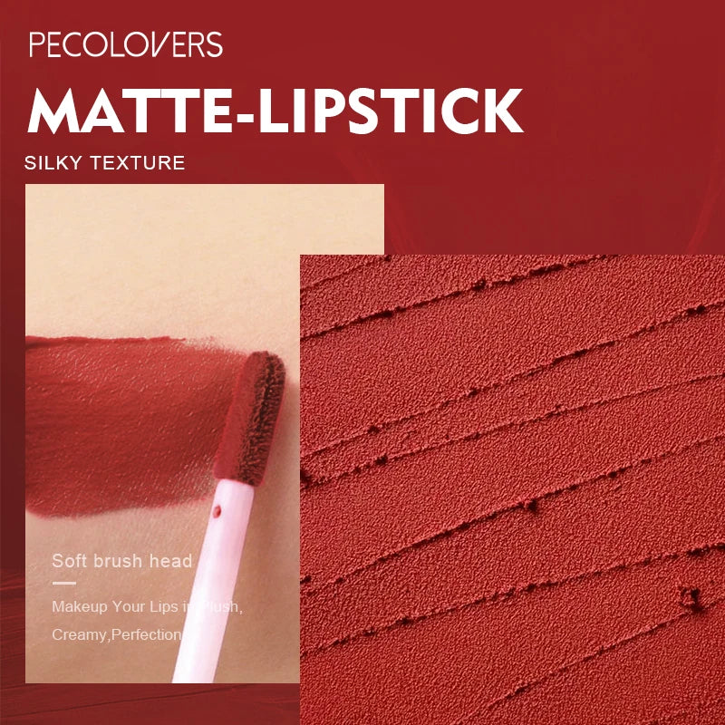 Matte Liquid Lipstick Waterproof Long Lasting Velvet Mate Nude Brown Red Lip Gloss Lint Tube Makeup Cosmetic Lipsticks Lipgloss