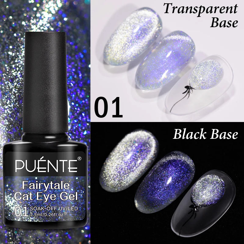 PUENTE Sparkle Platinum Gel Nail Polish 5ML Shiny Gold Silver Glitter Painting Gel Drawing Semi Permanent Varnish For Manicure