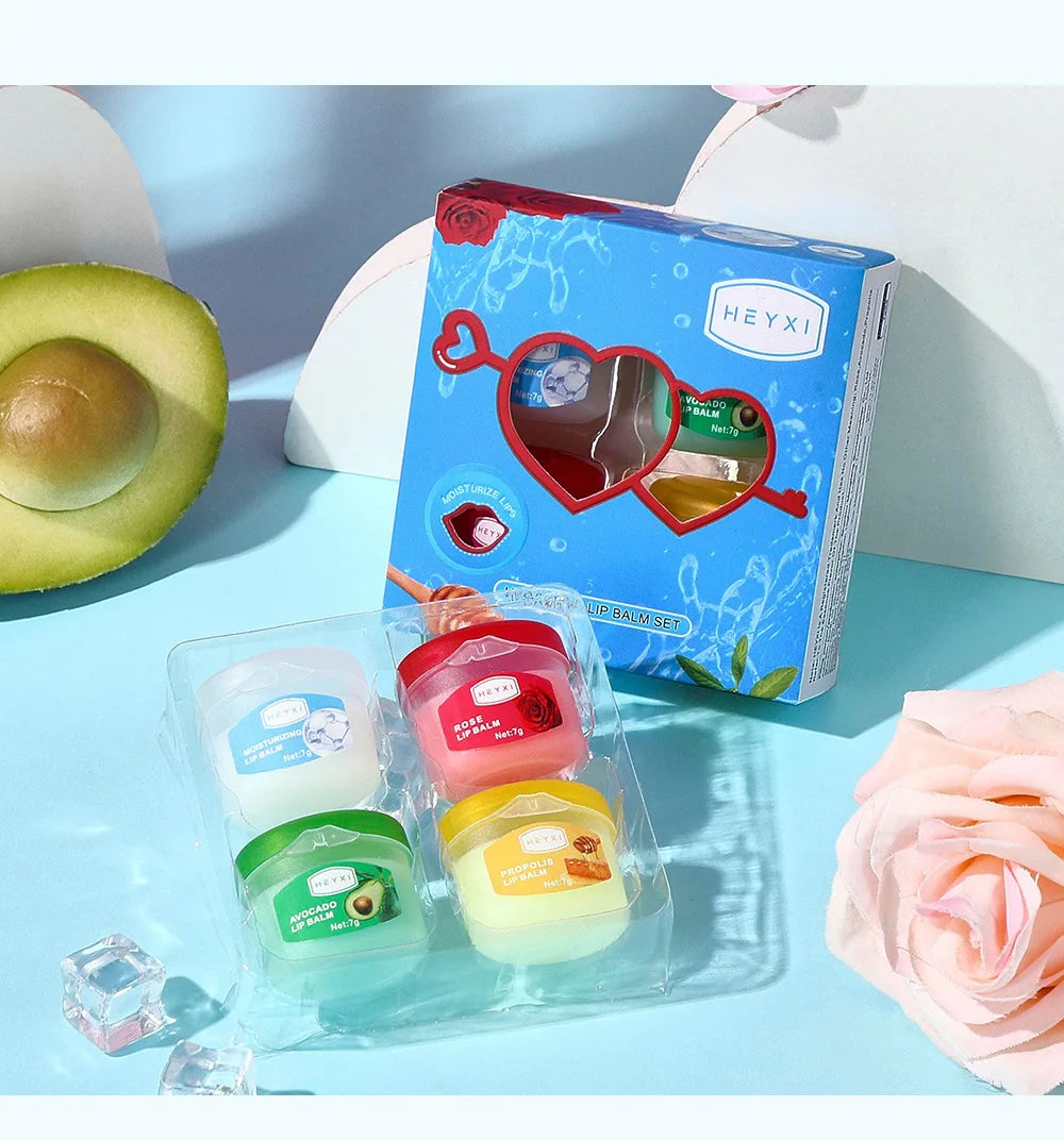 4/6/8pcs Fruit Series Lip Balm Set Sleeping Lip Mask Moisturizing Hydrating Non-sticky Anti-Cracked Lip Balm Lips Care