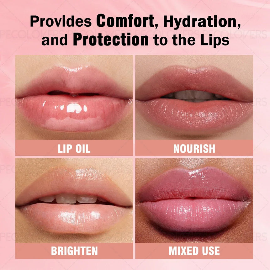 1PC Long-lasting Ball Lip Oil - High-gloss, Moisturizing, Plumps Lips, Various Options, For Charming Makeup